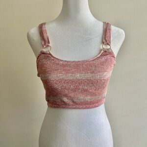 Aerie Seamless Ring Longline Bralette Beach Peach Small